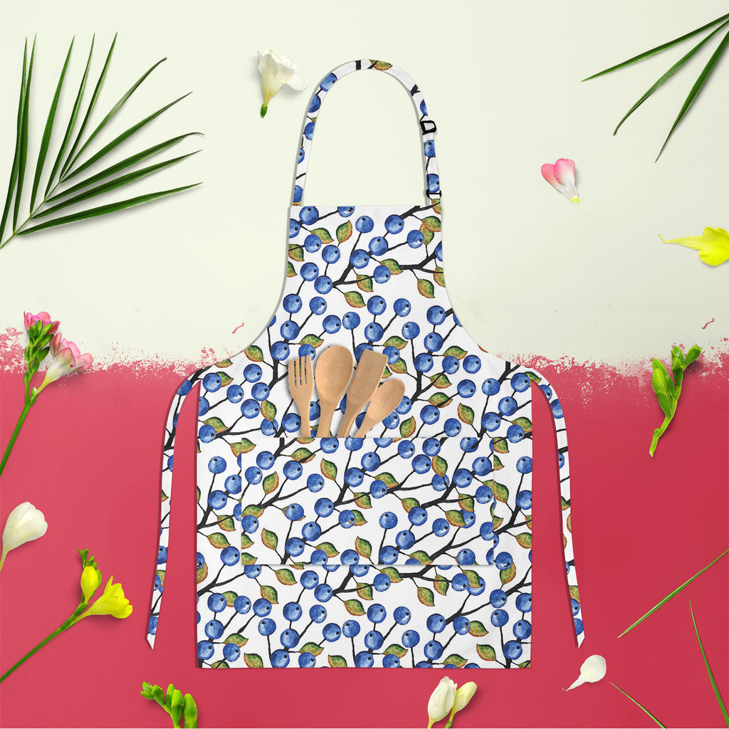 Blueberries Around Apron | Adjustable, Free Size & Waist Tiebacks-Aprons Neck to Knee-APR_NK_KN-IC 5007556 IC 5007556, Ancient, Art and Paintings, Beverage, Cuisine, Drawing, Food, Food and Beverage, Food and Drink, Historical, Illustrations, Kitchen, Medieval, Nature, Patterns, Scenic, Seasons, Vintage, Watercolour, Wooden, blueberries, around, apron, adjustable, free, size, waist, tiebacks, art, autumn, backdrop, background, berries, blue, botany, bush, childhood, cooking, cyan, decor, decoration, drawn, 