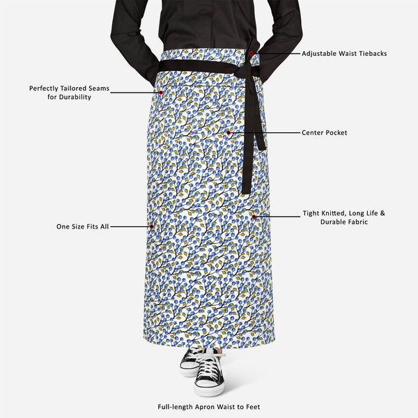 Blueberries Around Apron | Adjustable, Free Size & Waist Tiebacks-Aprons Waist to Knee-APR_WS_FT-IC 5007556 IC 5007556, Ancient, Art and Paintings, Beverage, Cuisine, Drawing, Food, Food and Beverage, Food and Drink, Historical, Illustrations, Kitchen, Medieval, Nature, Patterns, Scenic, Seasons, Vintage, Watercolour, Wooden, blueberries, around, full-length, apron, poly-cotton, fabric, adjustable, waist, tiebacks, art, autumn, backdrop, background, berries, blue, botany, bush, childhood, cooking, cyan, dec