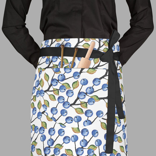 Blueberries Around Apron | Adjustable, Free Size & Waist Tiebacks-Aprons Waist to Feet-APR_WS_FT-IC 5007556 IC 5007556, Ancient, Art and Paintings, Beverage, Cuisine, Drawing, Food, Food and Beverage, Food and Drink, Historical, Illustrations, Kitchen, Medieval, Nature, Patterns, Scenic, Seasons, Vintage, Watercolour, Wooden, blueberries, around, full-length, waist, to, feet, apron, poly-cotton, fabric, adjustable, tiebacks, art, autumn, backdrop, background, berries, blue, botany, bush, childhood, cooking,