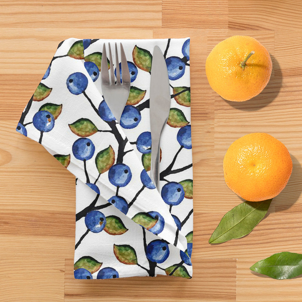 Blueberries Around Table Napkin-Table Napkins-NAP_TB-IC 5007556 IC 5007556, Ancient, Art and Paintings, Beverage, Cuisine, Drawing, Food, Food and Beverage, Food and Drink, Historical, Illustrations, Kitchen, Medieval, Nature, Patterns, Scenic, Seasons, Vintage, Watercolour, Wooden, blueberries, around, table, napkin, art, autumn, backdrop, background, berries, blue, botany, bush, childhood, cooking, cyan, decor, decoration, drawn, endless, fabric, fall, forest, green, hand, painted, illustration, isolated,