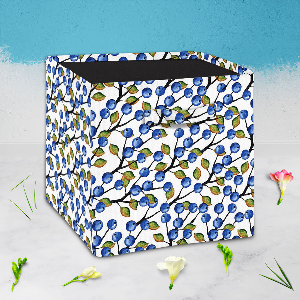 Blueberries Around Foldable Open Storage Bin | Organizer Box, Toy Basket, Shelf Box, Laundry Bag | Canvas Fabric-Storage Bins-STR_BI_CB-IC 5007556 IC 5007556, Ancient, Art and Paintings, Beverage, Cuisine, Drawing, Food, Food and Beverage, Food and Drink, Historical, Illustrations, Kitchen, Medieval, Nature, Patterns, Scenic, Seasons, Vintage, Watercolour, Wooden, blueberries, around, foldable, open, storage, bin, organizer, box, toy, basket, shelf, laundry, bag, canvas, fabric, art, autumn, backdrop, backg