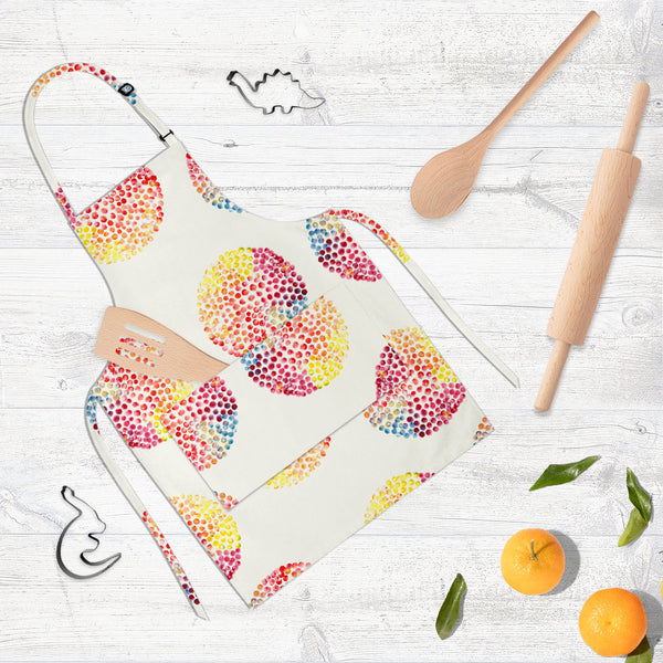 Watercolor Circles D3 Apron | Adjustable, Free Size & Waist Tiebacks-Aprons Neck to Knee-APR_NK_KN-IC 5007557 IC 5007557, Abstract Expressionism, Abstracts, Ancient, Baby, Children, Circle, Digital, Digital Art, Dots, Geometric, Geometric Abstraction, Graphic, Historical, Illustrations, Kids, Medieval, Patterns, Retro, Semi Abstract, Signs, Signs and Symbols, Splatter, Vintage, Watercolour, watercolor, circles, d3, full-length, neck, to, knee, apron, poly-cotton, fabric, adjustable, buckle, waist, tiebacks,