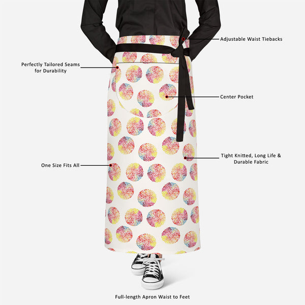 Watercolor Circles Apron | Adjustable, Free Size & Waist Tiebacks-Aprons Waist to Knee-APR_WS_FT-IC 5007557 IC 5007557, Abstract Expressionism, Abstracts, Ancient, Baby, Children, Circle, Digital, Digital Art, Dots, Geometric, Geometric Abstraction, Graphic, Historical, Illustrations, Kids, Medieval, Patterns, Retro, Semi Abstract, Signs, Signs and Symbols, Splatter, Vintage, Watercolour, watercolor, circles, full-length, apron, satin, fabric, adjustable, waist, tiebacks, abstract, backdrop, background, bad