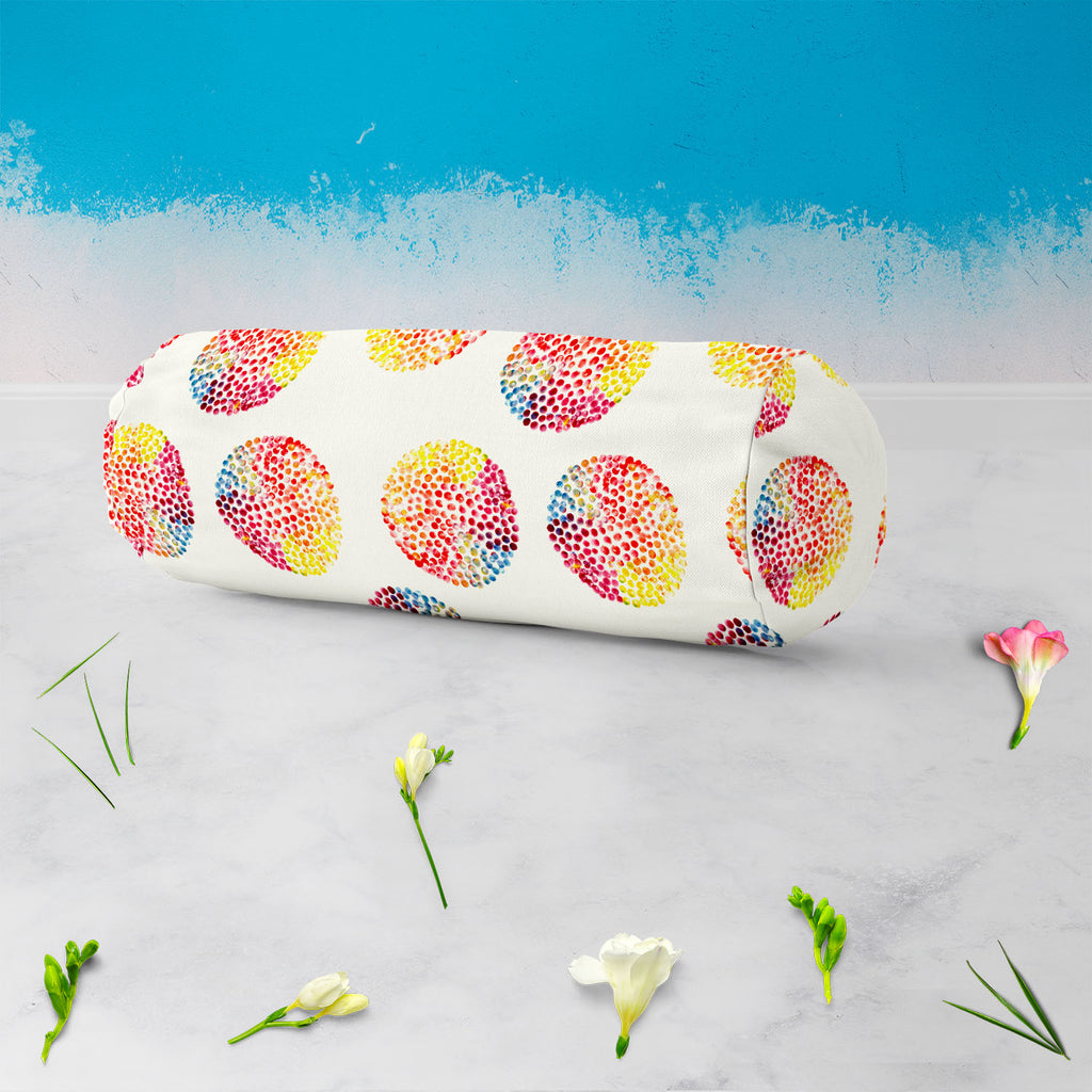 Watercolor Circles D3 Bolster Cover Booster Cases | Concealed Zipper Opening-Bolster Covers-BOL_CV_ZP-IC 5007557 IC 5007557, Abstract Expressionism, Abstracts, Ancient, Baby, Children, Circle, Digital, Digital Art, Dots, Geometric, Geometric Abstraction, Graphic, Historical, Illustrations, Kids, Medieval, Patterns, Retro, Semi Abstract, Signs, Signs and Symbols, Splatter, Vintage, Watercolour, watercolor, circles, d3, bolster, cover, booster, cases, concealed, zipper, opening, abstract, backdrop, background