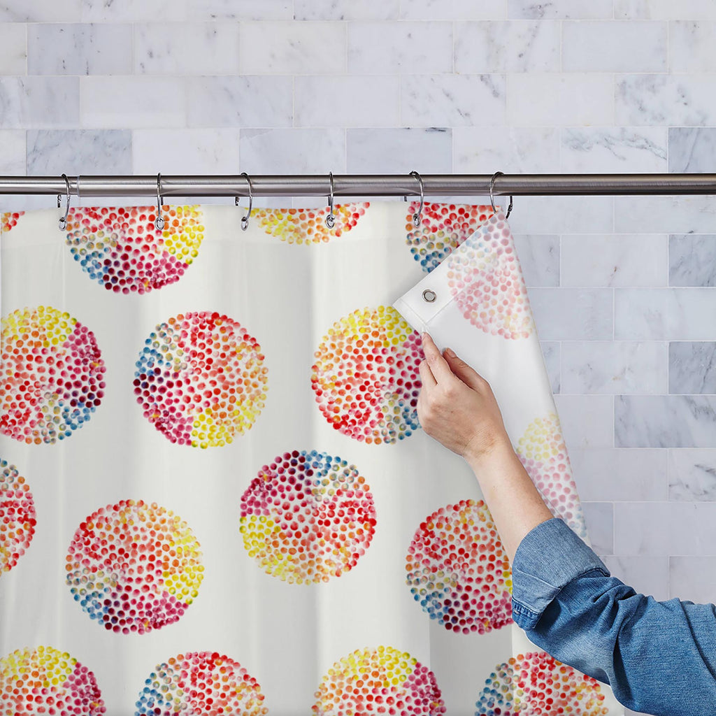 Watercolor Circles D3 Washable Waterproof Shower Curtain-Shower Curtains-CUR_SH-IC 5007557 IC 5007557, Abstract Expressionism, Abstracts, Ancient, Baby, Children, Circle, Digital, Digital Art, Dots, Geometric, Geometric Abstraction, Graphic, Historical, Illustrations, Kids, Medieval, Patterns, Retro, Semi Abstract, Signs, Signs and Symbols, Splatter, Vintage, Watercolour, watercolor, circles, d3, washable, waterproof, shower, curtain, abstract, backdrop, background, badge, ball, bubble, cell, childhood, chi