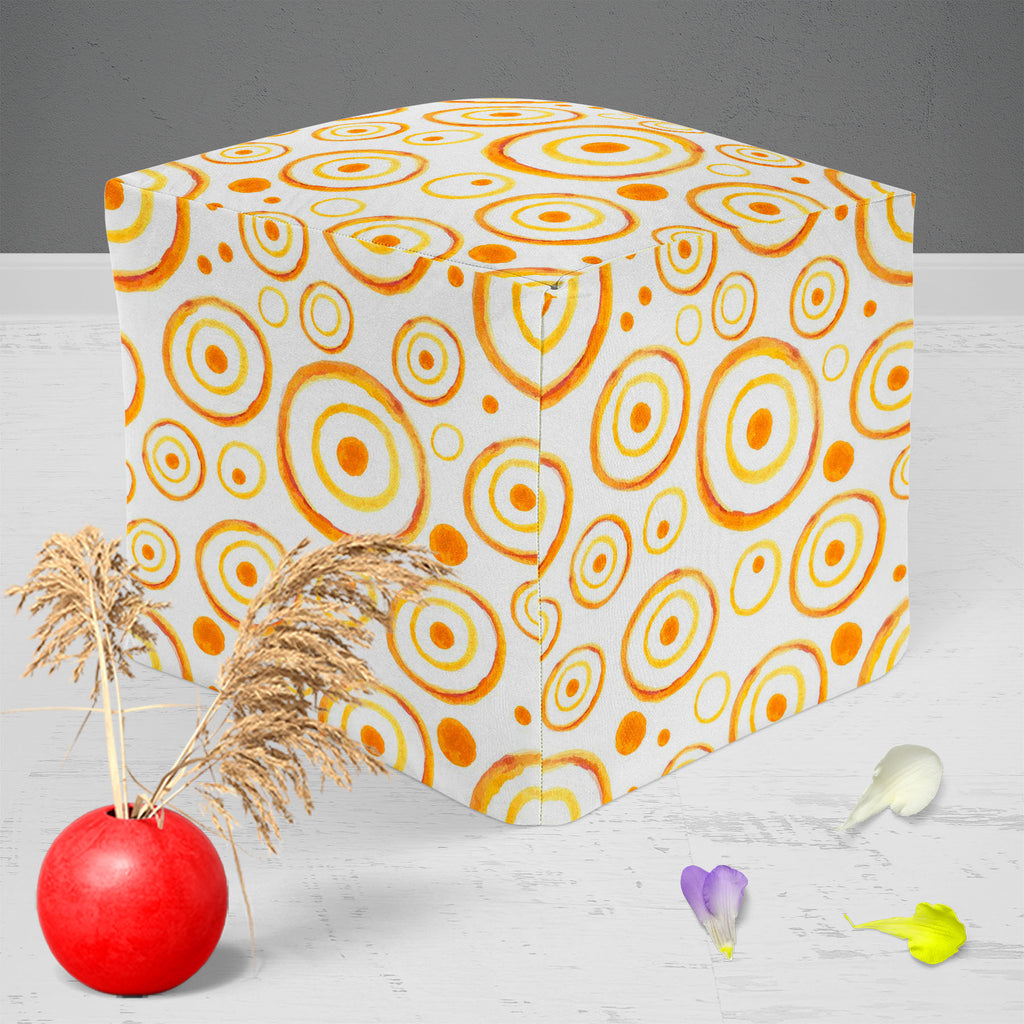 Watercolor Circles D4 Footstool Footrest Puffy Pouffe Ottoman Bean Bag | Canvas Fabric-Footstools-FST_CB_BN-IC 5007558 IC 5007558, Abstract Expressionism, Abstracts, Ancient, Baby, Children, Circle, Digital, Digital Art, Dots, Geometric, Geometric Abstraction, Graphic, Historical, Illustrations, Kids, Medieval, Patterns, Retro, Semi Abstract, Signs, Signs and Symbols, Splatter, Vintage, Watercolour, watercolor, circles, d4, footstool, footrest, puffy, pouffe, ottoman, bean, bag, canvas, fabric, abstract, ba