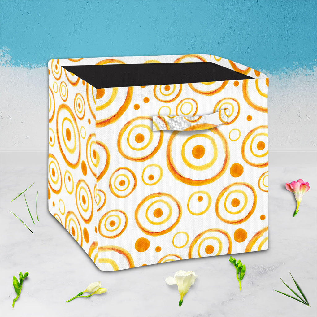 Watercolor Circles D4 Foldable Open Storage Bin | Organizer Box, Toy Basket, Shelf Box, Laundry Bag | Canvas Fabric-Storage Bins-STR_BI_CB-IC 5007558 IC 5007558, Abstract Expressionism, Abstracts, Ancient, Baby, Children, Circle, Digital, Digital Art, Dots, Geometric, Geometric Abstraction, Graphic, Historical, Illustrations, Kids, Medieval, Patterns, Retro, Semi Abstract, Signs, Signs and Symbols, Splatter, Vintage, Watercolour, watercolor, circles, d4, foldable, open, storage, bin, organizer, box, toy, ba