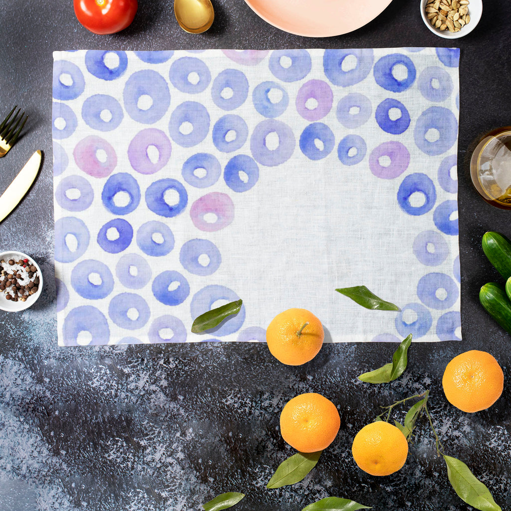 Watercolor Drops D1 Table Mat Placemat-Table Place Mats Fabric-MAT_TB-IC 5007559 IC 5007559, Abstract Expressionism, Abstracts, Ancient, Baby, Children, Circle, Digital, Digital Art, Dots, Geometric, Geometric Abstraction, Graphic, Historical, Illustrations, Kids, Medieval, Patterns, Retro, Semi Abstract, Signs, Signs and Symbols, Space, Splatter, Vintage, Watercolour, watercolor, drops, d1, table, mat, placemat, abstract, backdrop, background, badge, ball, blue, bubble, childhood, childish, copy, design, d
