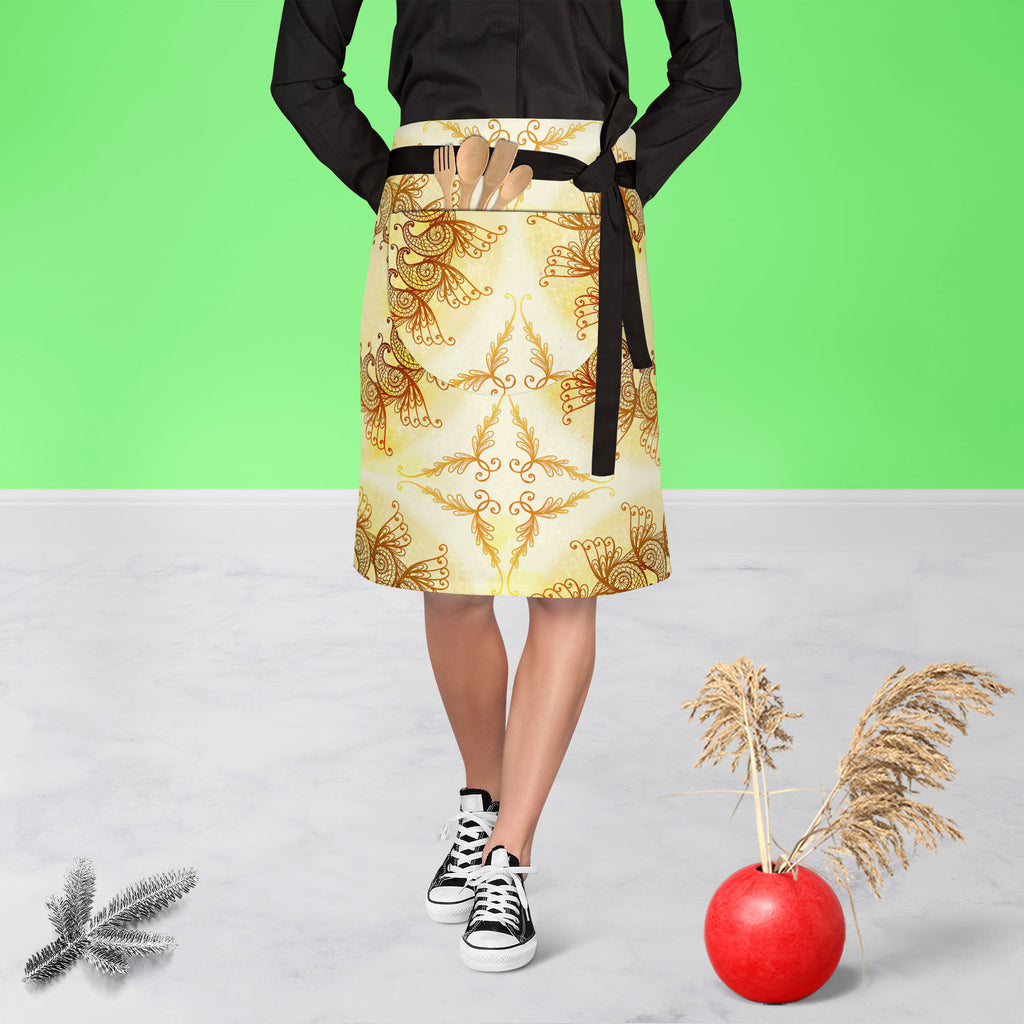 Ethnic Circular Ornament D2 Apron | Adjustable, Free Size & Waist Tiebacks-Apron Waist to Knee-APR_WS_KN-IC 5007561 IC 5007561, Abstract Expressionism, Abstracts, Allah, Arabic, Art and Paintings, Asian, Botanical, Circle, Cities, City Views, Culture, Drawing, Ethnic, Floral, Flowers, Geometric, Geometric Abstraction, Hinduism, Illustrations, Indian, Islam, Mandala, Nature, Paintings, Patterns, Retro, Semi Abstract, Signs, Signs and Symbols, Symbols, Traditional, Tribal, World Culture, circular, ornament, d