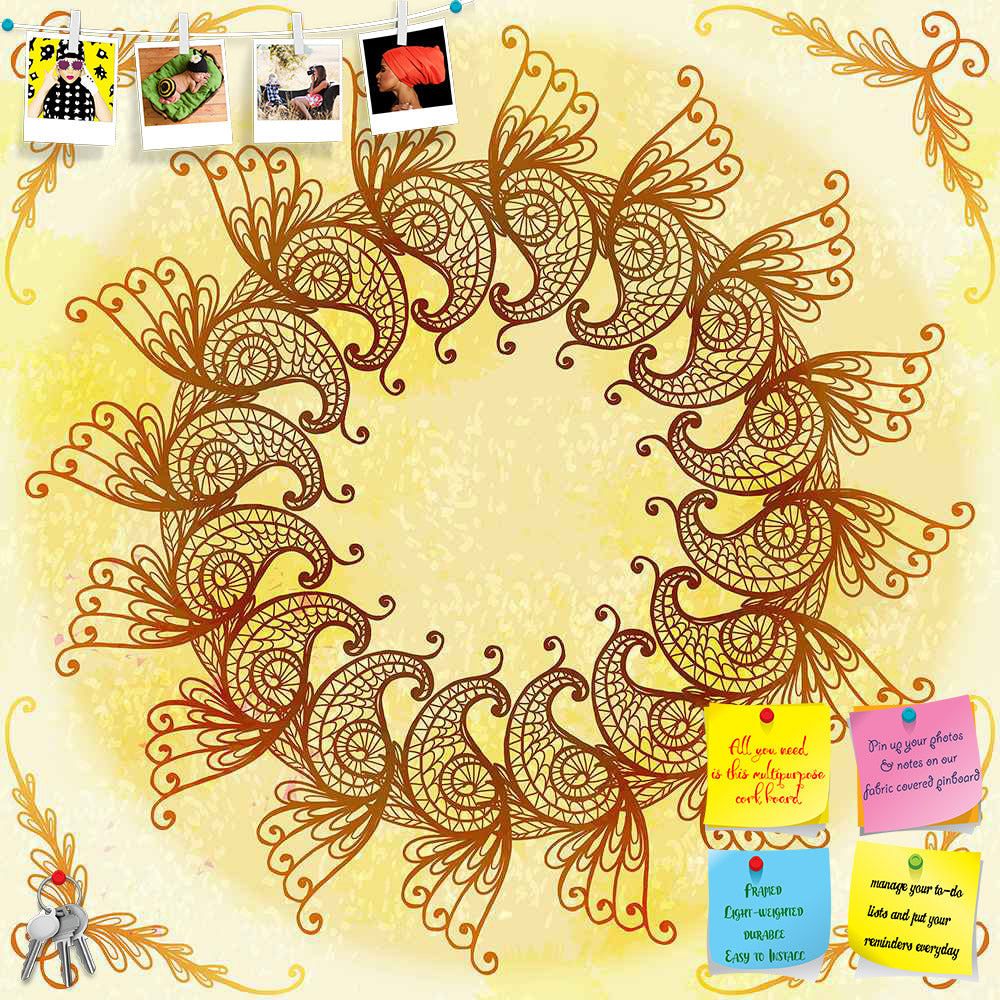 ArtzFolio Ethnic Circular Ornament D2 Printed Bulletin Board Notice Pin Board Soft Board | Frameless-Bulletin Boards Frameless-AZSAO32236624BLB_FL_L-Image Code 5007561 Vishnu Image Folio Pvt Ltd, IC 5007561, ArtzFolio, Bulletin Boards Frameless, Abstract, Traditional, Digital Art, ethnic, circular, ornament, d2, printed, bulletin, board, notice, pin, soft, frameless, hand, drawn, beige, eps10, pin up board, push pin board, extra large cork board, big pin board, notice board, small bulletin board, cork board