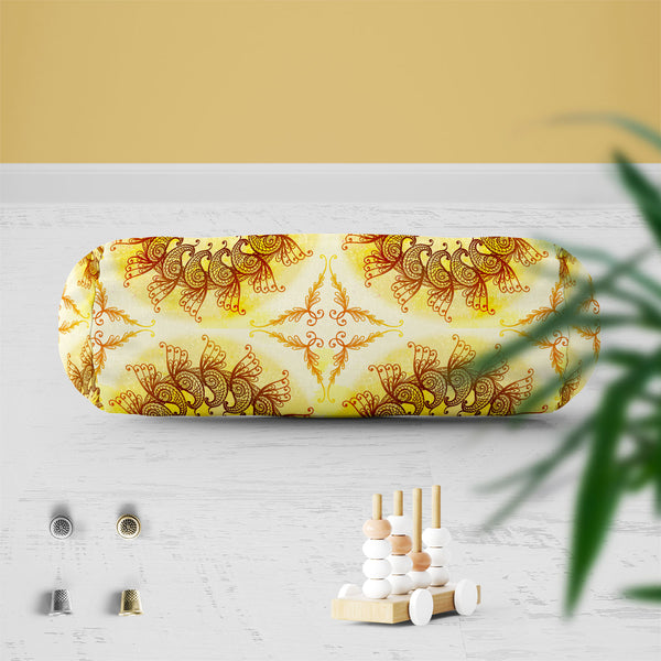 Ethnic Circular Ornament D2 Bolster Cover Booster Cases | Concealed Zipper Opening-Bolster Covers-BOL_CV_ZP-IC 5007561 IC 5007561, Abstract Expressionism, Abstracts, Allah, Arabic, Art and Paintings, Asian, Botanical, Circle, Cities, City Views, Culture, Drawing, Ethnic, Floral, Flowers, Geometric, Geometric Abstraction, Hinduism, Illustrations, Indian, Islam, Mandala, Nature, Paintings, Patterns, Retro, Semi Abstract, Signs, Signs and Symbols, Symbols, Traditional, Tribal, World Culture, circular, ornament