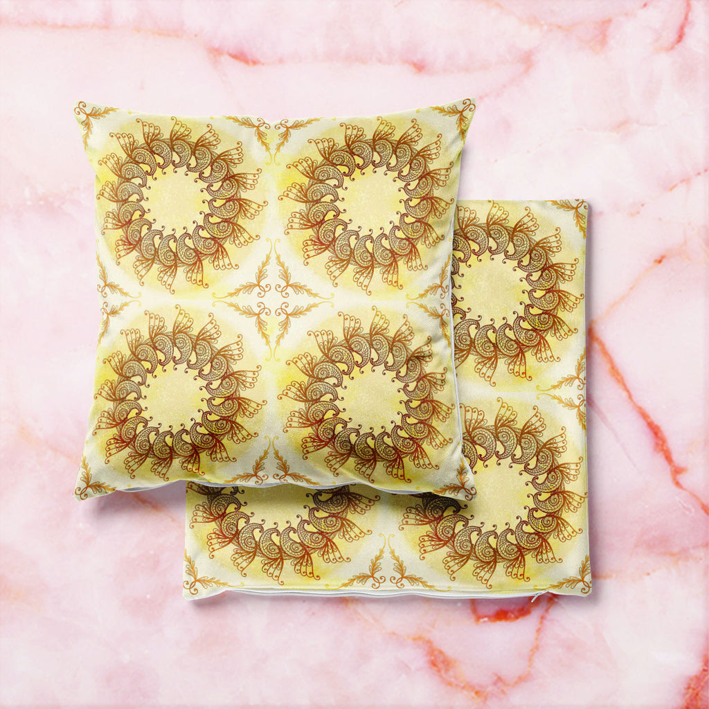 Ethnic Circular Ornament D2 Cushion Cover Throw Pillow-Cushion Covers-CUS_CV-IC 5007561 IC 5007561, Abstract Expressionism, Abstracts, Allah, Arabic, Art and Paintings, Asian, Botanical, Circle, Cities, City Views, Culture, Drawing, Ethnic, Floral, Flowers, Geometric, Geometric Abstraction, Hinduism, Illustrations, Indian, Islam, Mandala, Nature, Paintings, Patterns, Retro, Semi Abstract, Signs, Signs and Symbols, Symbols, Traditional, Tribal, World Culture, circular, ornament, d2, cushion, cover, throw, pi