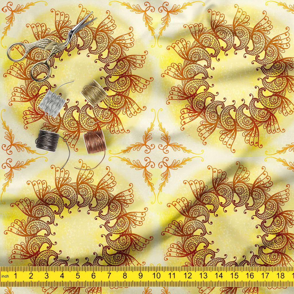 Ethnic Circular Ornament D2 Upholstery Fabric by Metre | For Sofa, Curtains, Cushions, Furnishing, Craft, Dress Material-Upholstery Fabrics-FAB_RW-IC 5007561 IC 5007561, Abstract Expressionism, Abstracts, Allah, Arabic, Art and Paintings, Asian, Botanical, Circle, Cities, City Views, Culture, Drawing, Ethnic, Floral, Flowers, Geometric, Geometric Abstraction, Hinduism, Illustrations, Indian, Islam, Mandala, Nature, Paintings, Patterns, Retro, Semi Abstract, Signs, Signs and Symbols, Symbols, Traditional, Tr