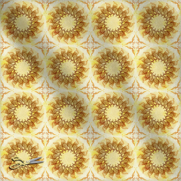 Ethnic Circular Ornament Upholstery Fabric by Metre | For Sofa, Curtains, Cushions, Furnishing, Craft, Dress Material-Upholstery Fabrics-FAB_RW-IC 5007561 IC 5007561, Abstract Expressionism, Abstracts, Allah, Arabic, Art and Paintings, Asian, Botanical, Circle, Cities, City Views, Culture, Drawing, Ethnic, Floral, Flowers, Geometric, Geometric Abstraction, Hinduism, Illustrations, Indian, Islam, Mandala, Nature, Paintings, Patterns, Retro, Semi Abstract, Signs, Signs and Symbols, Symbols, Traditional, Triba