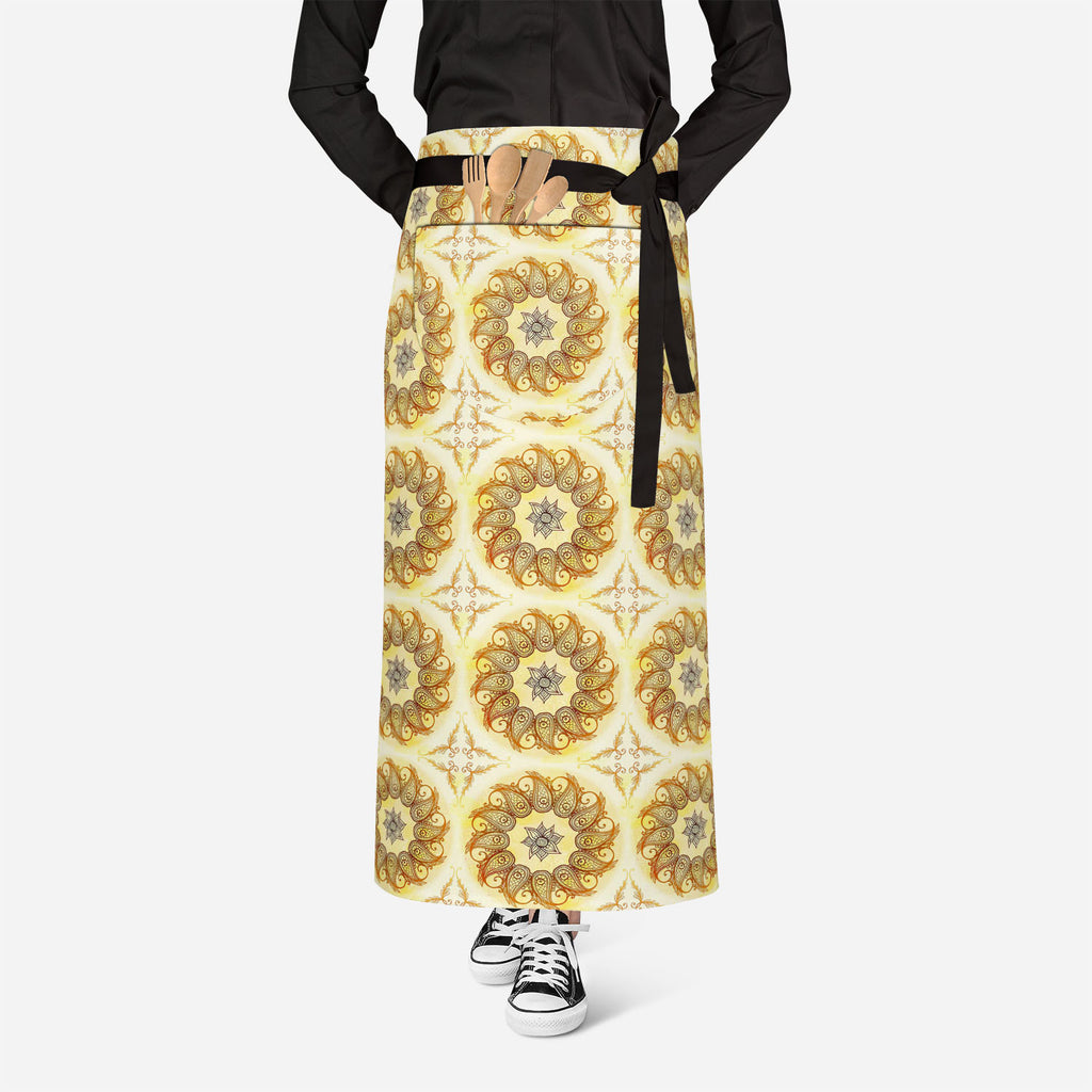 Ethnic Circular Ornament Apron | Adjustable, Free Size & Waist Tiebacks-Aprons Waist to Knee-APR_WS_FT-IC 5007562 IC 5007562, Abstract Expressionism, Abstracts, Allah, Arabic, Art and Paintings, Asian, Botanical, Circle, Cities, City Views, Culture, Drawing, Ethnic, Floral, Flowers, Geometric, Geometric Abstraction, Hinduism, Illustrations, Indian, Islam, Mandala, Nature, Paintings, Patterns, Retro, Semi Abstract, Signs, Signs and Symbols, Symbols, Traditional, Tribal, World Culture, circular, ornament, apr