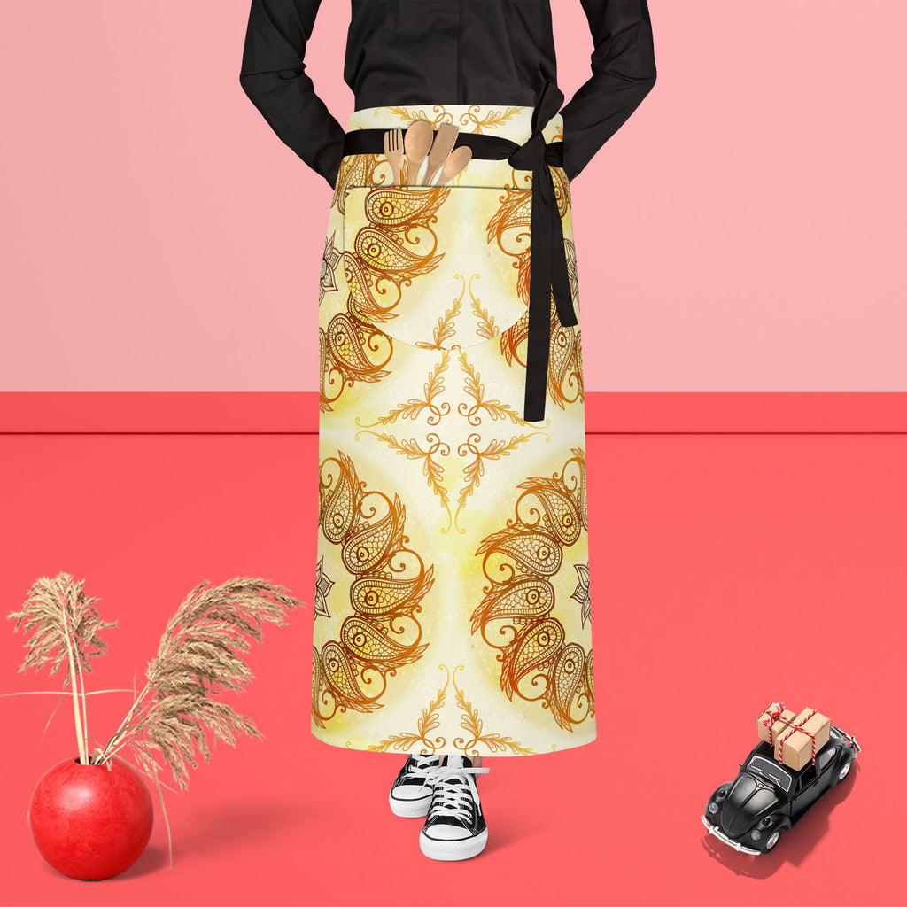 Ethnic Circular Ornament D3 Apron | Adjustable, Free Size & Waist Tiebacks-Aprons Waist to Feet-APR_WS_FT-IC 5007562 IC 5007562, Abstract Expressionism, Abstracts, Allah, Arabic, Art and Paintings, Asian, Botanical, Circle, Cities, City Views, Culture, Drawing, Ethnic, Floral, Flowers, Geometric, Geometric Abstraction, Hinduism, Illustrations, Indian, Islam, Mandala, Nature, Paintings, Patterns, Retro, Semi Abstract, Signs, Signs and Symbols, Symbols, Traditional, Tribal, World Culture, circular, ornament, 