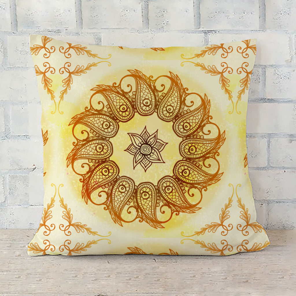 ArtzFolio Ethnic Circular Ornament D3 Cushion Cover Throw Pillow-Cushion Covers-AZHFR32237447CUS_CV_L-Image Code 5007562 Vishnu Image Folio Pvt Ltd, IC 5007562, ArtzFolio, Cushion Covers, Abstract, Traditional, Digital Art, ethnic, circular, ornament, d3, cushion, cover, throw, pillow, hand, drawn, beige, eps10, sofa throws, single throw pillow, zippered throw pillow cover, satin pillow cover, throw pillow, cushion cover only, cushion cover, pillow cover for sofa, pitaara box, throw cushion, kids cushion co