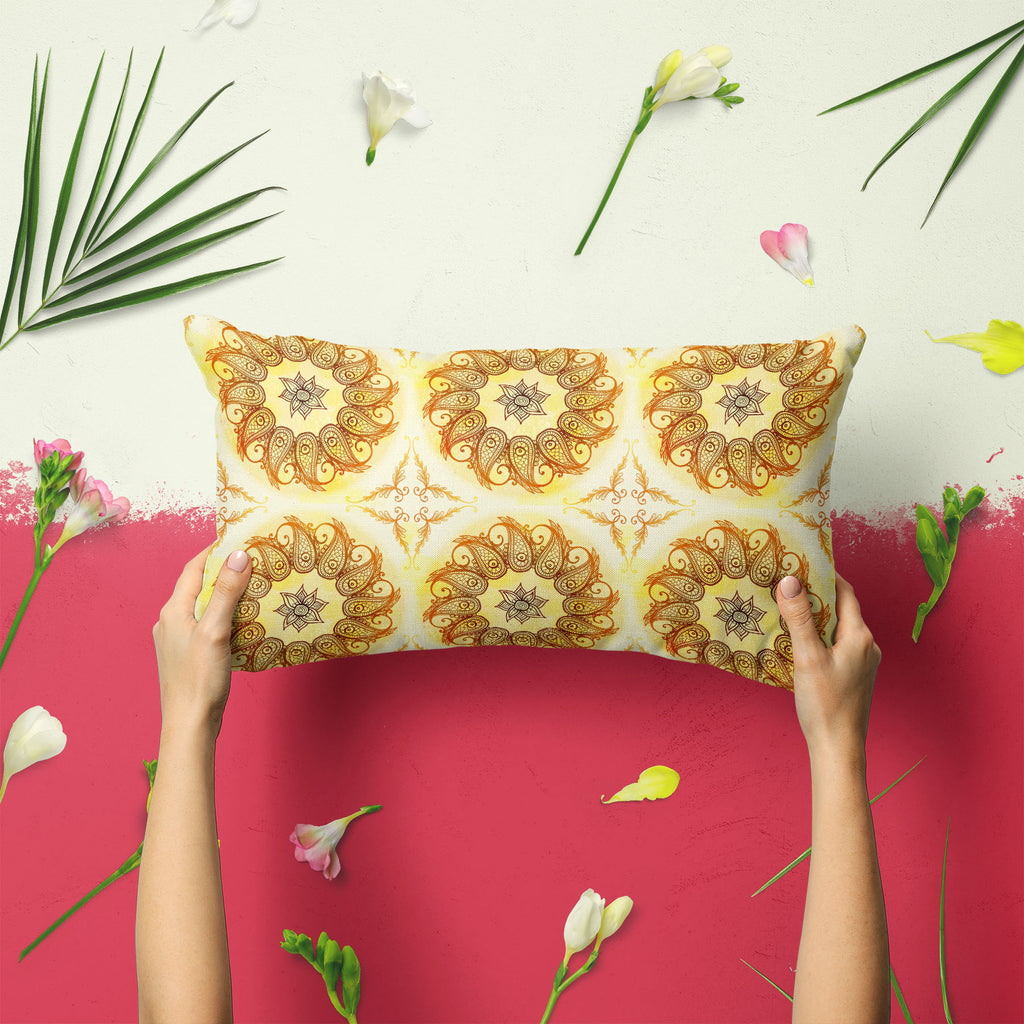 Ethnic Circular Ornament D3 Pillow Cover Case-Pillow Cases-PIL_CV-IC 5007562 IC 5007562, Abstract Expressionism, Abstracts, Allah, Arabic, Art and Paintings, Asian, Botanical, Circle, Cities, City Views, Culture, Drawing, Ethnic, Floral, Flowers, Geometric, Geometric Abstraction, Hinduism, Illustrations, Indian, Islam, Mandala, Nature, Paintings, Patterns, Retro, Semi Abstract, Signs, Signs and Symbols, Symbols, Traditional, Tribal, World Culture, circular, ornament, d3, pillow, cover, case, abstract, art, 