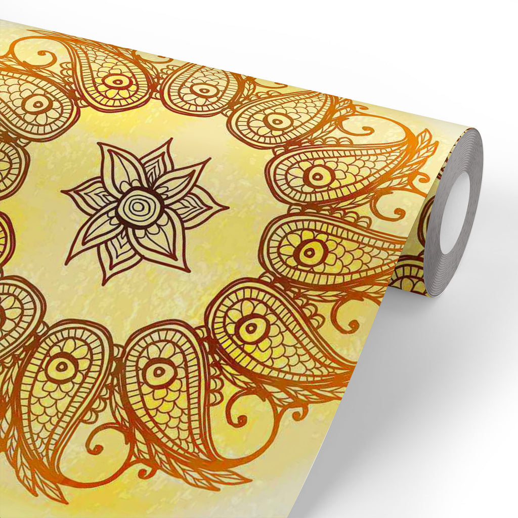 Ethnic Circular Ornament Wallpaper Roll-Wallpapers Peel & Stick-WAL_PA-IC 5007562 IC 5007562, Abstract Expressionism, Abstracts, Allah, Arabic, Art and Paintings, Asian, Botanical, Circle, Cities, City Views, Culture, Drawing, Ethnic, Floral, Flowers, Geometric, Geometric Abstraction, Hinduism, Illustrations, Indian, Islam, Mandala, Nature, Paintings, Patterns, Retro, Semi Abstract, Signs, Signs and Symbols, Symbols, Traditional, Tribal, World Culture, circular, ornament, wallpaper, roll, abstract, art, bac