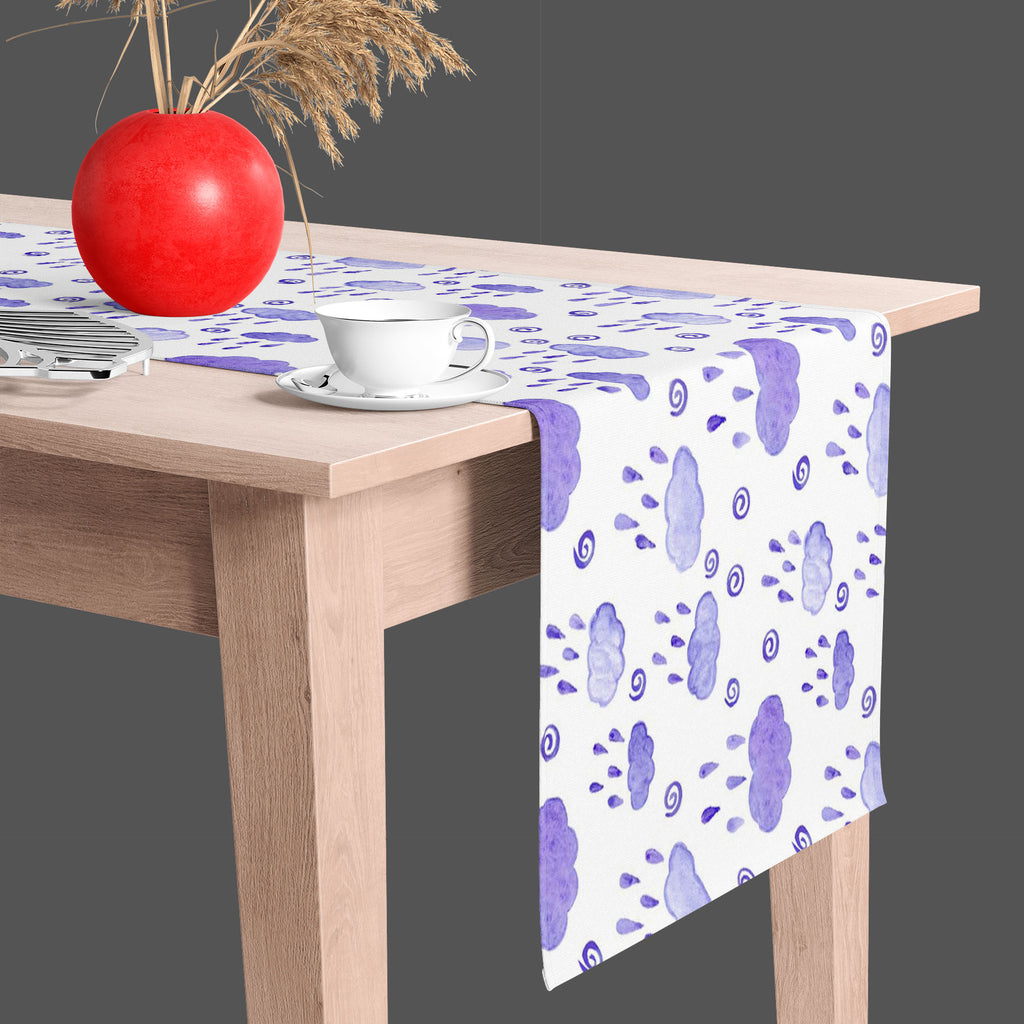 Watercolor Drops D3 Table Runner-Table Runners-RUN_TB-IC 5007565 IC 5007565, Abstract Expressionism, Abstracts, Ancient, Baby, Children, Circle, Digital, Digital Art, Dots, Graphic, Historical, Illustrations, Kids, Medieval, Patterns, Retro, Semi Abstract, Signs, Signs and Symbols, Splatter, Vintage, Watercolour, watercolor, drops, d3, table, runner, abstract, autumn, backdrop, background, badge, ball, blue, bubble, childhood, childish, cloud, design, dot, drawn, drop, element, fabric, fill, grunge, hand, i