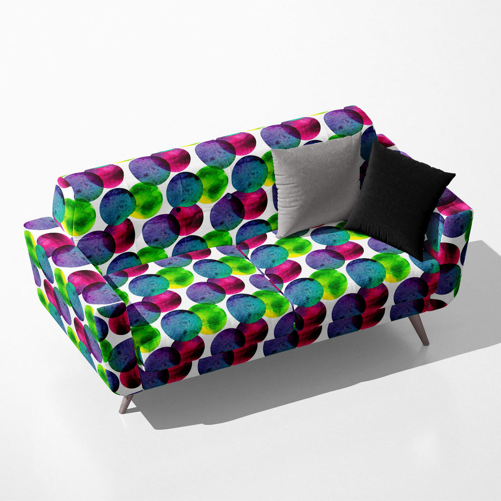 Circles On White Sofa Fabric by Metre | Upholstery For Sofa, Curtains & Cushions-Sofa Fabrics-SOF_FB-IC 5007567 IC 5007567, Abstract Expressionism, Abstracts, Black and White, Brush Stroke, Circle, Digital, Digital Art, Dots, Drawing, Fashion, Graphic, Hand Drawn, Illustrations, Modern Art, Patterns, Semi Abstract, Signs, Signs and Symbols, Splatter, Watercolour, White, circles, on, sofa, fabric, by, metre, upholstery, for, curtains, cushions, abstract, aqua, artistic, artwork, backdrop, background, badge, 