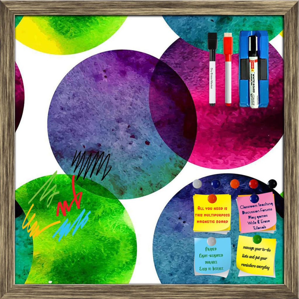 Circles On White Framed Magnetic Dry Erase Board | Combo with Magnet Buttons & Markers-Magnetic Boards Framed-MGB_FR-IC 5007567 IC 5007567, Abstract Expressionism, Abstracts, Black and White, Brush Stroke, Circle, Digital, Digital Art, Dots, Drawing, Fashion, Graphic, Hand Drawn, Illustrations, Modern Art, Patterns, Semi Abstract, Signs, Signs and Symbols, Splatter, Watercolour, White, circles, on, framed, magnetic, dry, erase, board, printed, whiteboard, with, 4, magnets, 2, markers, 1, duster, abstract, a