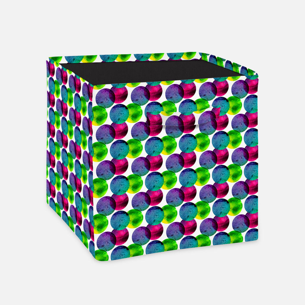 Circles On White Foldable Open Storage Bin | Organizer Box, Toy Basket, Shelf Box, Laundry Bag | Canvas Fabric-Storage Bins-STR_BI_CB-IC 5007567 IC 5007567, Abstract Expressionism, Abstracts, Black and White, Brush Stroke, Circle, Digital, Digital Art, Dots, Drawing, Fashion, Graphic, Hand Drawn, Illustrations, Modern Art, Patterns, Semi Abstract, Signs, Signs and Symbols, Splatter, Watercolour, White, circles, on, foldable, open, storage, bin, organizer, box, toy, basket, shelf, laundry, bag, canvas, fabri