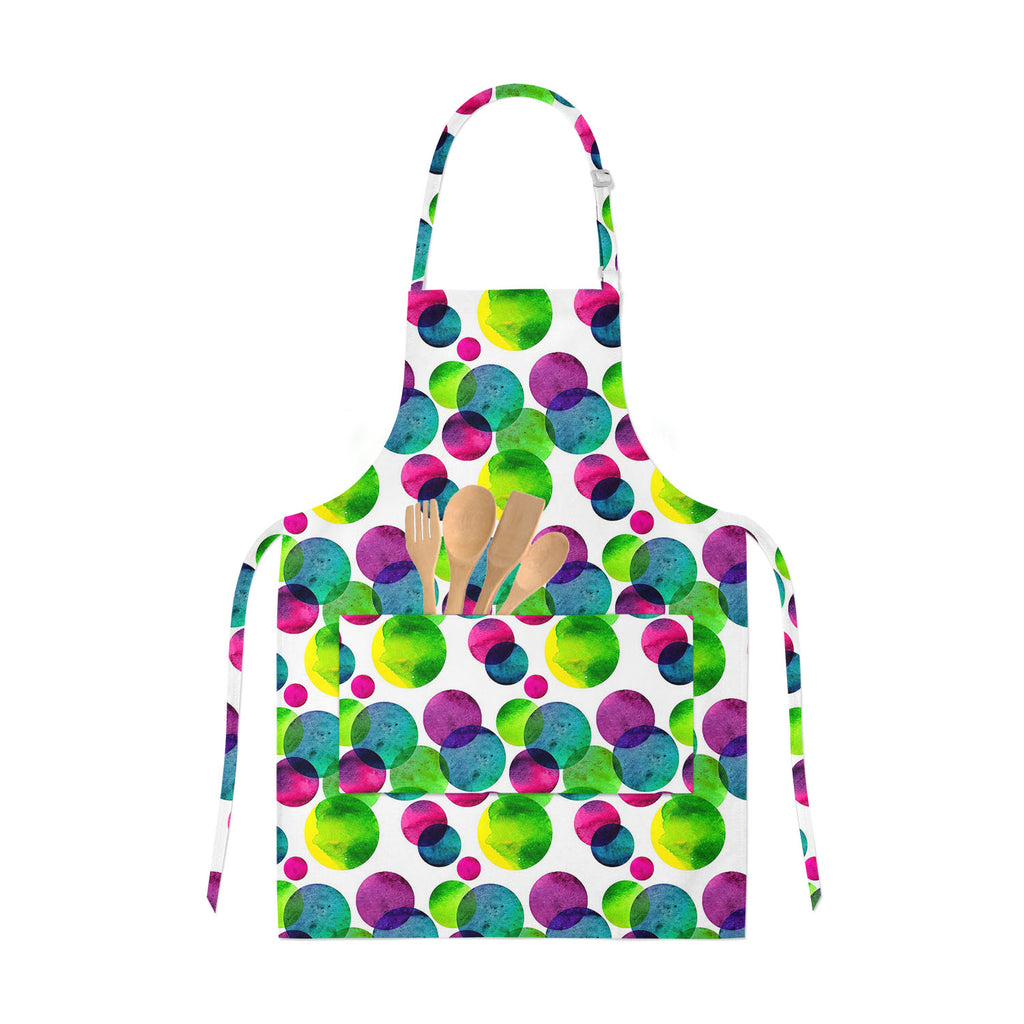 Circles On White Apron | Adjustable, Free Size & Waist Tiebacks-Aprons Neck to Knee-APR_NK_KN-IC 5007568 IC 5007568, Abstract Expressionism, Abstracts, Black and White, Brush Stroke, Circle, Digital, Digital Art, Dots, Drawing, Fashion, Graphic, Hand Drawn, Illustrations, Modern Art, Patterns, Semi Abstract, Signs, Signs and Symbols, Splatter, Watercolour, White, circles, on, apron, adjustable, free, size, waist, tiebacks, abstract, aqua, artistic, artwork, backdrop, background, badge, bright, brush, stroke
