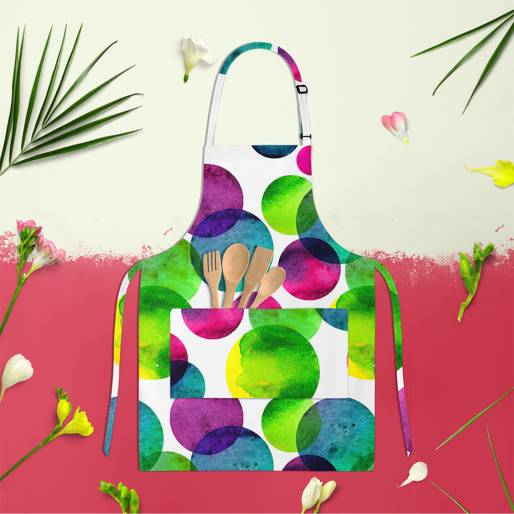 Circles On White D2 Apron | Adjustable, Free Size & Waist Tiebacks-Aprons Neck to Knee-APR_NK_KN-IC 5007568 IC 5007568, Abstract Expressionism, Abstracts, Black and White, Brush Stroke, Circle, Digital, Digital Art, Dots, Drawing, Fashion, Graphic, Hand Drawn, Illustrations, Modern Art, Patterns, Semi Abstract, Signs, Signs and Symbols, Splatter, Watercolour, White, circles, on, d2, apron, adjustable, free, size, waist, tiebacks, abstract, aqua, artistic, artwork, backdrop, background, badge, bright, brush,