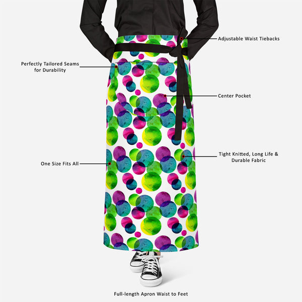 Circles On White Apron | Adjustable, Free Size & Waist Tiebacks-Aprons Waist to Knee--IC 5007568 IC 5007568, Abstract Expressionism, Abstracts, Black and White, Brush Stroke, Circle, Digital, Digital Art, Dots, Drawing, Fashion, Graphic, Hand Drawn, Illustrations, Modern Art, Patterns, Semi Abstract, Signs, Signs and Symbols, Splatter, Watercolour, White, circles, on, full-length, apron, satin, fabric, adjustable, waist, tiebacks, abstract, aqua, artistic, artwork, backdrop, background, badge, bright, brush