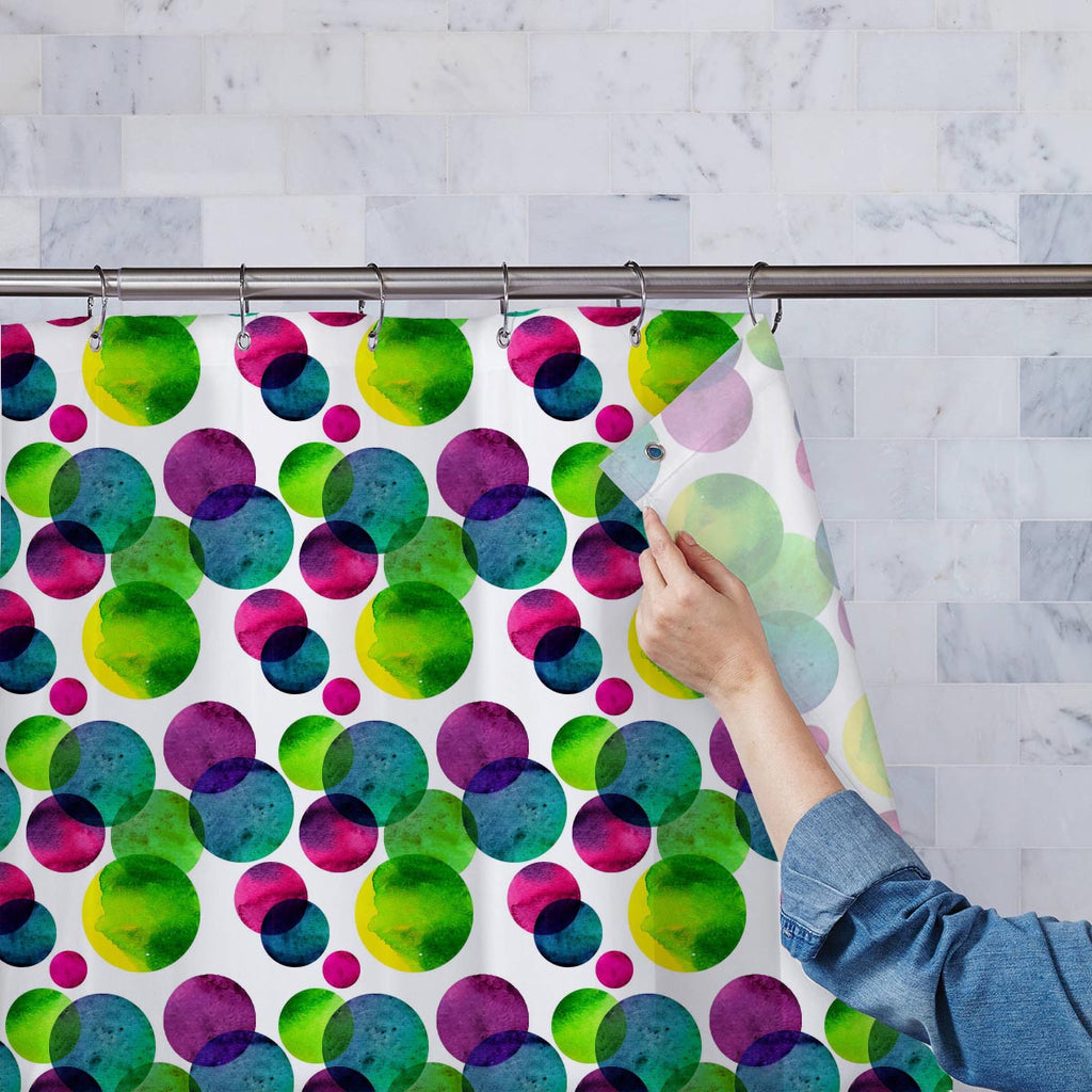 Circles On White Washable Waterproof Shower Curtain-Shower Curtains-CUR_SH-IC 5007568 IC 5007568, Abstract Expressionism, Abstracts, Black and White, Brush Stroke, Circle, Digital, Digital Art, Dots, Drawing, Fashion, Graphic, Hand Drawn, Illustrations, Modern Art, Patterns, Semi Abstract, Signs, Signs and Symbols, Splatter, Watercolour, White, circles, on, washable, waterproof, shower, curtain, abstract, aqua, artistic, artwork, backdrop, background, badge, bright, brush, stroke, bubble, cell, colorful, de