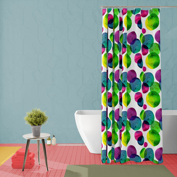 Circles On White D2 Washable Waterproof Shower Curtain-Shower Curtains-CUR_SH-IC 5007568 IC 5007568, Abstract Expressionism, Abstracts, Black and White, Brush Stroke, Circle, Digital, Digital Art, Dots, Drawing, Fashion, Graphic, Hand Drawn, Illustrations, Modern Art, Patterns, Semi Abstract, Signs, Signs and Symbols, Splatter, Watercolour, White, circles, on, d2, washable, waterproof, polyester, shower, curtain, eyelets, abstract, aqua, artistic, artwork, backdrop, background, badge, bright, brush, stroke,