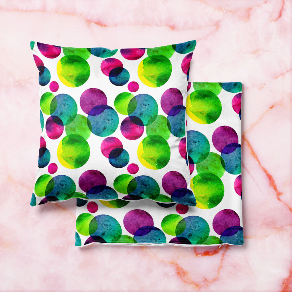 Circles On White D2 Cushion Cover Throw Pillow-Cushion Covers-CUS_CV-IC 5007568 IC 5007568, Abstract Expressionism, Abstracts, Black and White, Brush Stroke, Circle, Digital, Digital Art, Dots, Drawing, Fashion, Graphic, Hand Drawn, Illustrations, Modern Art, Patterns, Semi Abstract, Signs, Signs and Symbols, Splatter, Watercolour, White, circles, on, d2, cushion, cover, throw, pillow, abstract, aqua, artistic, artwork, backdrop, background, badge, bright, brush, stroke, bubble, cell, colorful, design, dot,