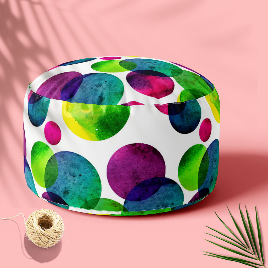 Circles On White D2 Footstool Footrest Puffy Pouffe Ottoman Bean Bag | Canvas Fabric-Footstools-FST_CB_BN-IC 5007568 IC 5007568, Abstract Expressionism, Abstracts, Black and White, Brush Stroke, Circle, Digital, Digital Art, Dots, Drawing, Fashion, Graphic, Hand Drawn, Illustrations, Modern Art, Patterns, Semi Abstract, Signs, Signs and Symbols, Splatter, Watercolour, White, circles, on, d2, footstool, footrest, puffy, pouffe, ottoman, bean, bag, canvas, fabric, abstract, aqua, artistic, artwork, backdrop, 