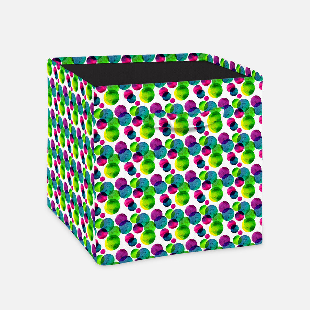 Circles On White Foldable Open Storage Bin | Organizer Box, Toy Basket, Shelf Box, Laundry Bag | Canvas Fabric-Storage Bins-STR_BI_CB-IC 5007568 IC 5007568, Abstract Expressionism, Abstracts, Black and White, Brush Stroke, Circle, Digital, Digital Art, Dots, Drawing, Fashion, Graphic, Hand Drawn, Illustrations, Modern Art, Patterns, Semi Abstract, Signs, Signs and Symbols, Splatter, Watercolour, White, circles, on, foldable, open, storage, bin, organizer, box, toy, basket, shelf, laundry, bag, canvas, fabri