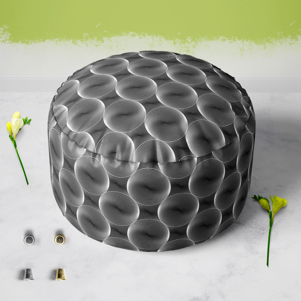Monochrome Sphere Footstool Footrest Puffy Pouffe Ottoman Bean Bag | Canvas Fabric-Footstools-FST_CB_BN-IC 5007573 IC 5007573, Abstract Expressionism, Abstracts, Art and Paintings, Black, Black and White, Circle, Digital, Digital Art, Geometric, Geometric Abstraction, Graphic, Grid Art, Illustrations, Modern Art, Patterns, Semi Abstract, Signs, Signs and Symbols, Stripes, White, monochrome, sphere, footstool, footrest, puffy, pouffe, ottoman, bean, bag, canvas, fabric, abstract, abstraction, art, background