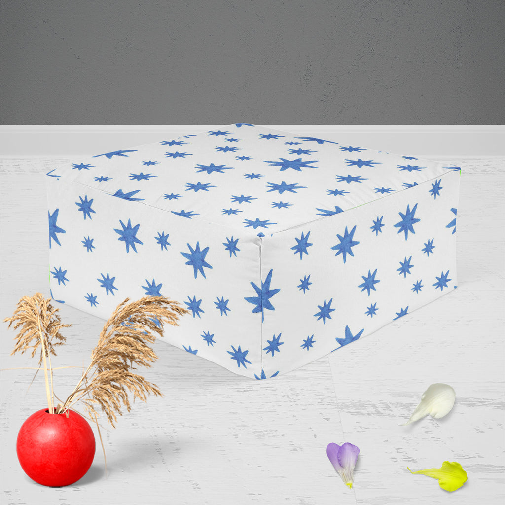 Watercolor Stars Footstool Footrest Puffy Pouffe Ottoman Bean Bag | Canvas Fabric-Footstools-FST_CB_BN-IC 5007574 IC 5007574, Abstract Expressionism, Abstracts, Ancient, Baby, Children, Circle, Digital, Digital Art, Geometric, Geometric Abstraction, Graphic, Historical, Illustrations, Kids, Medieval, Patterns, Retro, Semi Abstract, Signs, Signs and Symbols, Space, Splatter, Stars, Vintage, Watercolour, watercolor, footstool, footrest, puffy, pouffe, ottoman, bean, bag, canvas, fabric, abstract, backdrop, ba
