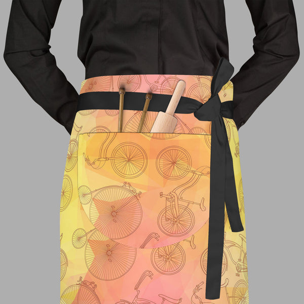 Bicycles D5 Apron | Adjustable, Free Size & Waist Tiebacks-Aprons Waist to Feet-APR_WS_FT-IC 5007575 IC 5007575, Ancient, Art and Paintings, Automobiles, Bikes, Cities, City Views, Digital, Digital Art, Drawing, Graphic, Hipster, Historical, Hobbies, Illustrations, Medieval, Patterns, Retro, Signs, Signs and Symbols, Sketches, Sports, Transportation, Travel, Triangles, Vehicles, Vintage, bicycles, d5, full-length, waist, to, feet, apron, poly-cotton, fabric, adjustable, tiebacks, art, background, bicycle, b