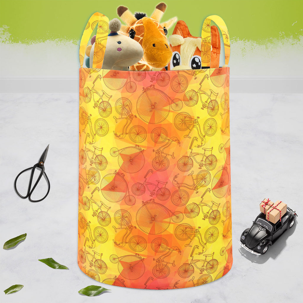Bicycles D5 Foldable Open Storage Bin | Organizer Box, Toy Basket, Shelf Box, Laundry Bag | Canvas Fabric-Storage Bins-STR_BI_CB-IC 5007575 IC 5007575, Ancient, Art and Paintings, Automobiles, Bikes, Cities, City Views, Digital, Digital Art, Drawing, Graphic, Hipster, Historical, Hobbies, Illustrations, Medieval, Patterns, Retro, Signs, Signs and Symbols, Sketches, Sports, Transportation, Travel, Triangles, Vehicles, Vintage, bicycles, d5, foldable, open, storage, bin, organizer, box, toy, basket, shelf, la