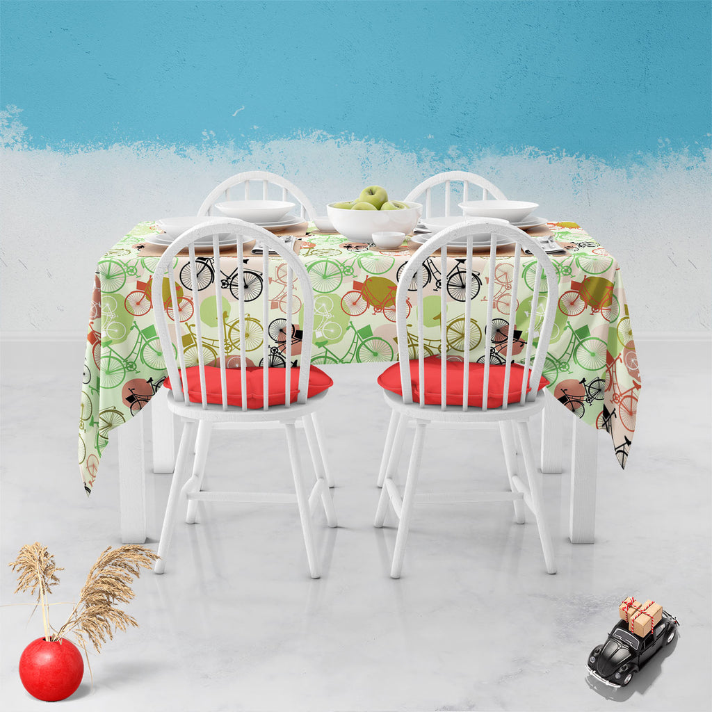 Vintage Bicycles Table Cloth Cover-Table Covers-CVR_TB_NR-IC 5007576 IC 5007576, Art and Paintings, Automobiles, Bikes, Black, Black and White, Digital, Digital Art, Drawing, Graphic, Illustrations, Patterns, Retro, Signs, Signs and Symbols, Sketches, Sports, Transportation, Travel, Vehicles, Vintage, White, Metallic, bicycles, table, cloth, cover, art, background, beige, bicycle, bike, brown, cute, cycle, design, doodle, drawn, green, hand, illustration, leisure, line, object, old, pastel, pattern, pedal, 