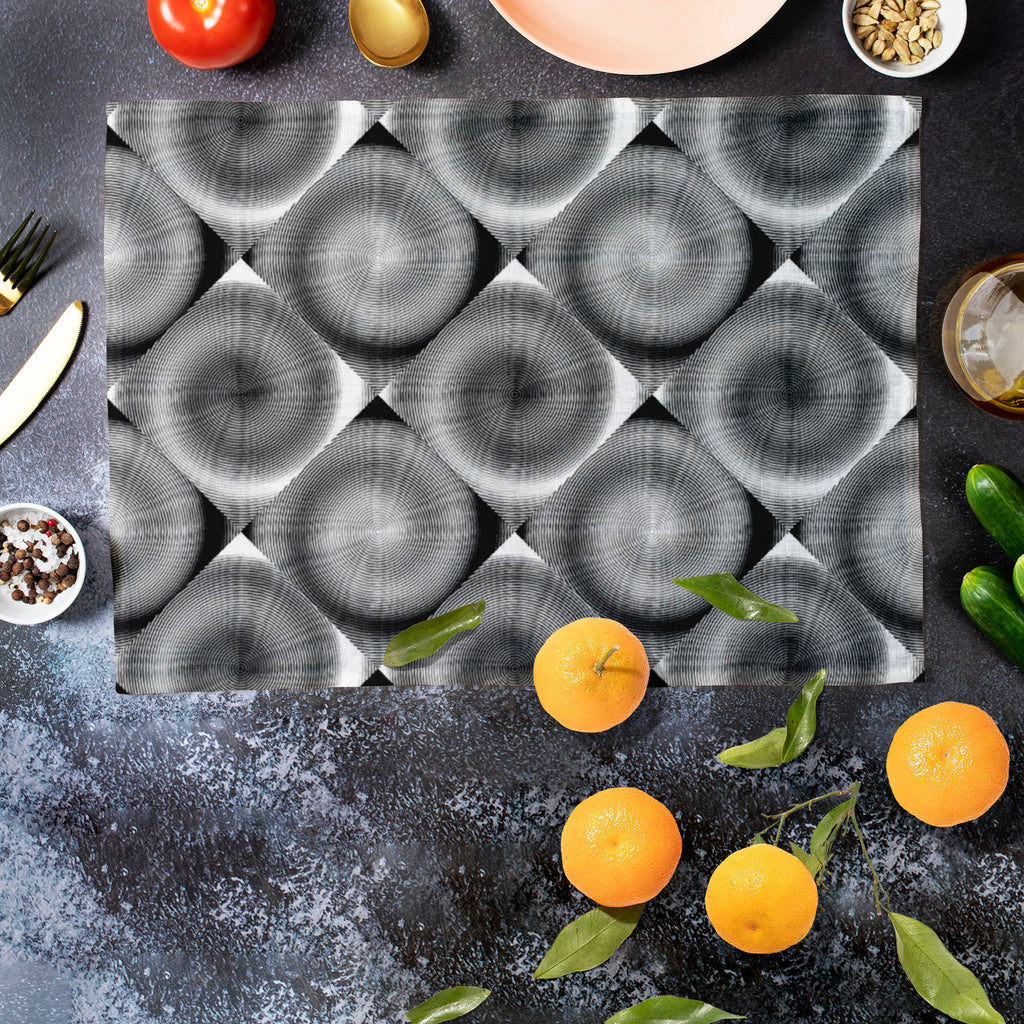 Spiral Movement Table Mat Placemat-Table Place Mats Fabric-MAT_TB-IC 5007577 IC 5007577, Abstract Expressionism, Abstracts, Art and Paintings, Black, Black and White, Circle, Diamond, Digital, Digital Art, Geometric, Geometric Abstraction, Graphic, Grid Art, Illustrations, Modern Art, Patterns, Semi Abstract, Signs, Signs and Symbols, Stripes, White, spiral, movement, table, mat, placemat, abstract, abstraction, art, background, circular, curve, design, distorted, distortion, dynamic, ellipse, endless, futu
