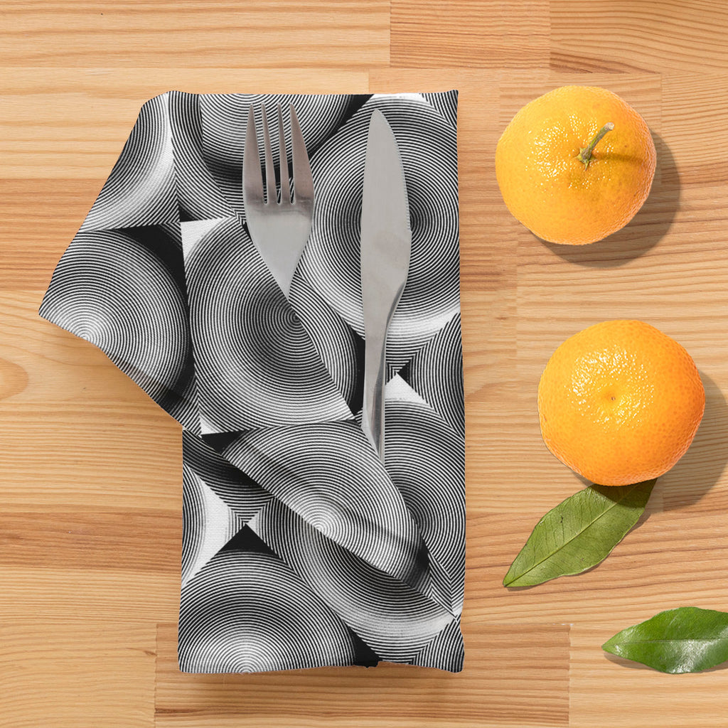 Spiral Movement Table Napkin-Table Napkins-NAP_TB-IC 5007577 IC 5007577, Abstract Expressionism, Abstracts, Art and Paintings, Black, Black and White, Circle, Diamond, Digital, Digital Art, Geometric, Geometric Abstraction, Graphic, Grid Art, Illustrations, Modern Art, Patterns, Semi Abstract, Signs, Signs and Symbols, Stripes, White, spiral, movement, table, napkin, abstract, abstraction, art, background, circular, curve, design, distorted, distortion, dynamic, ellipse, endless, futuristic, geometrical, gr