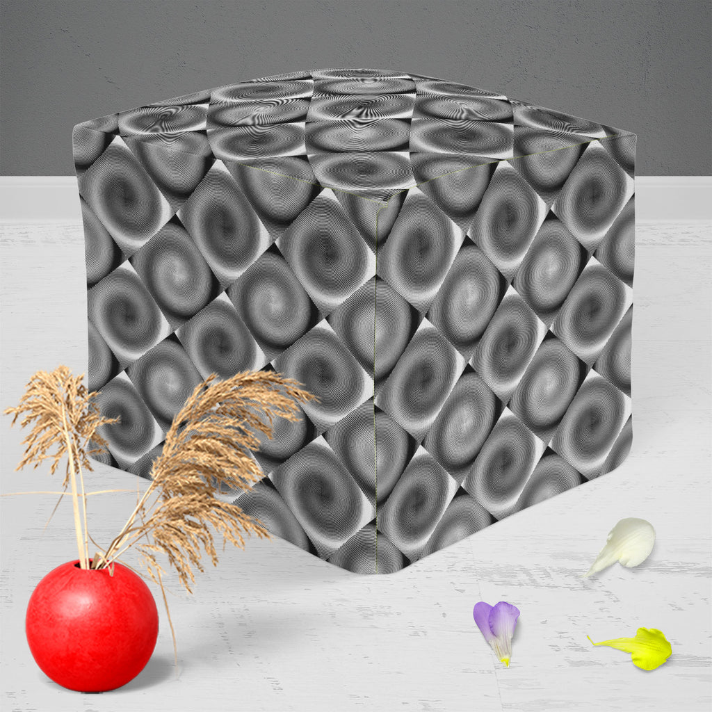 Spiral Movement Footstool Footrest Puffy Pouffe Ottoman Bean Bag | Canvas Fabric-Footstools-FST_CB_BN-IC 5007577 IC 5007577, Abstract Expressionism, Abstracts, Art and Paintings, Black, Black and White, Circle, Diamond, Digital, Digital Art, Geometric, Geometric Abstraction, Graphic, Grid Art, Illustrations, Modern Art, Patterns, Semi Abstract, Signs, Signs and Symbols, Stripes, White, spiral, movement, footstool, footrest, puffy, pouffe, ottoman, bean, bag, canvas, fabric, abstract, abstraction, art, backg