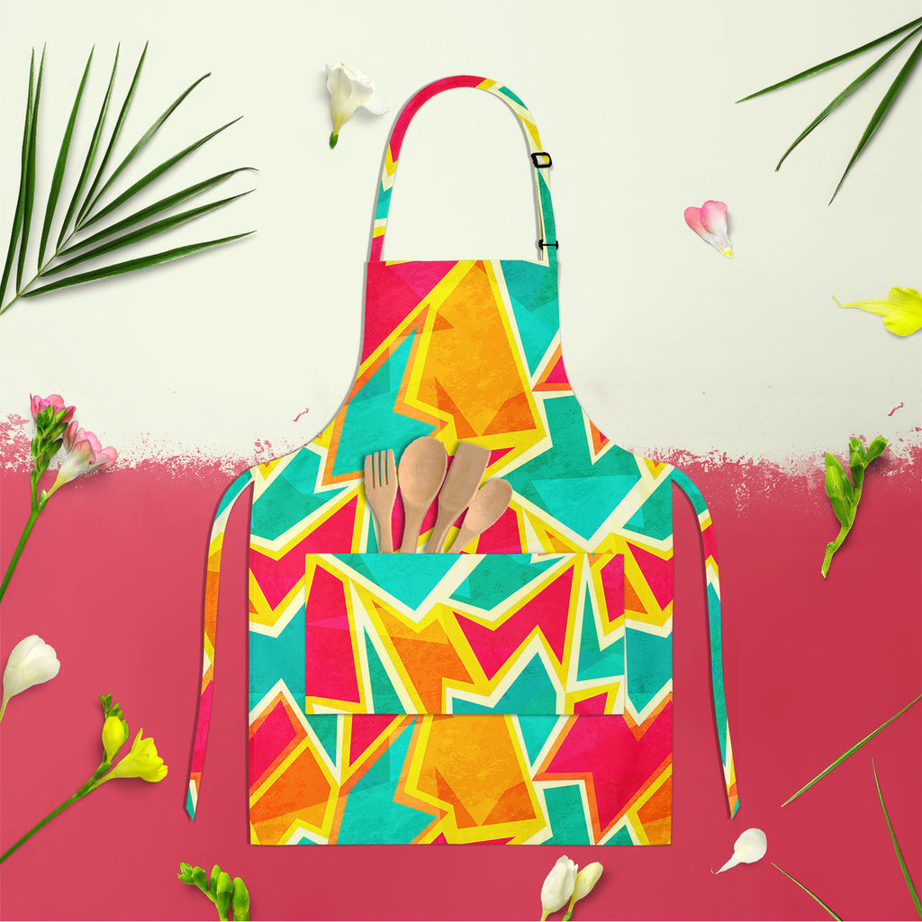 Bright Mosaic Apron | Adjustable, Free Size & Waist Tiebacks-Aprons Neck to Knee-APR_NK_KN-IC 5007578 IC 5007578, Abstract Expressionism, Abstracts, Architecture, Art and Paintings, Beverage, Digital, Digital Art, Fashion, Geometric, Geometric Abstraction, Graphic, Illustrations, Kitchen, Patterns, Retro, Semi Abstract, Signs, Signs and Symbols, Triangles, bright, mosaic, apron, adjustable, free, size, waist, tiebacks, abstract, art, backdrop, background, bathroom, blank, blue, color, cover, creative, decor