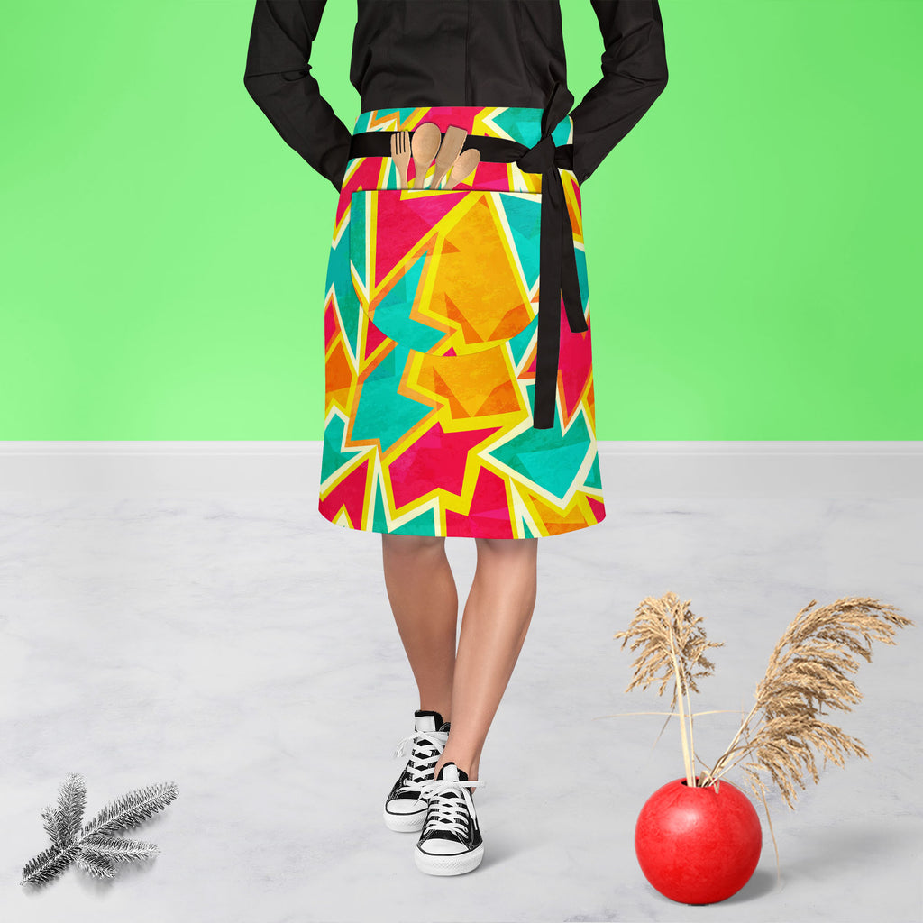 Bright Mosaic Apron | Adjustable, Free Size & Waist Tiebacks-Apron Waist to Knee-APR_WS_KN-IC 5007578 IC 5007578, Abstract Expressionism, Abstracts, Architecture, Art and Paintings, Beverage, Digital, Digital Art, Fashion, Geometric, Geometric Abstraction, Graphic, Illustrations, Kitchen, Patterns, Retro, Semi Abstract, Signs, Signs and Symbols, Triangles, bright, mosaic, apron, adjustable, free, size, waist, tiebacks, abstract, art, backdrop, background, bathroom, blank, blue, color, cover, creative, decor