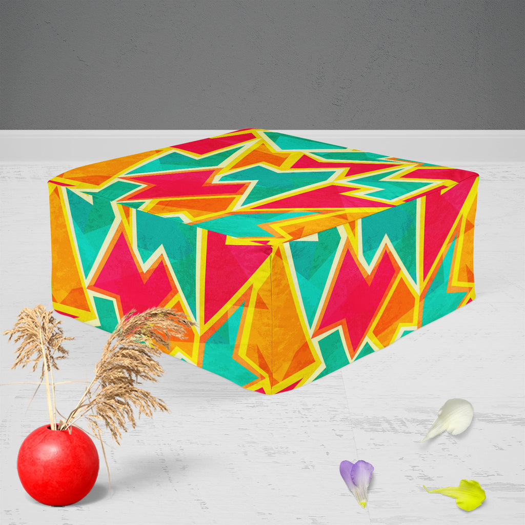 Bright Mosaic Footstool Footrest Puffy Pouffe Ottoman Bean Bag | Canvas Fabric-Footstools-FST_CB_BN-IC 5007578 IC 5007578, Abstract Expressionism, Abstracts, Architecture, Art and Paintings, Beverage, Digital, Digital Art, Fashion, Geometric, Geometric Abstraction, Graphic, Illustrations, Kitchen, Patterns, Retro, Semi Abstract, Signs, Signs and Symbols, Triangles, bright, mosaic, footstool, footrest, puffy, pouffe, ottoman, bean, bag, canvas, fabric, abstract, art, backdrop, background, bathroom, blank, bl