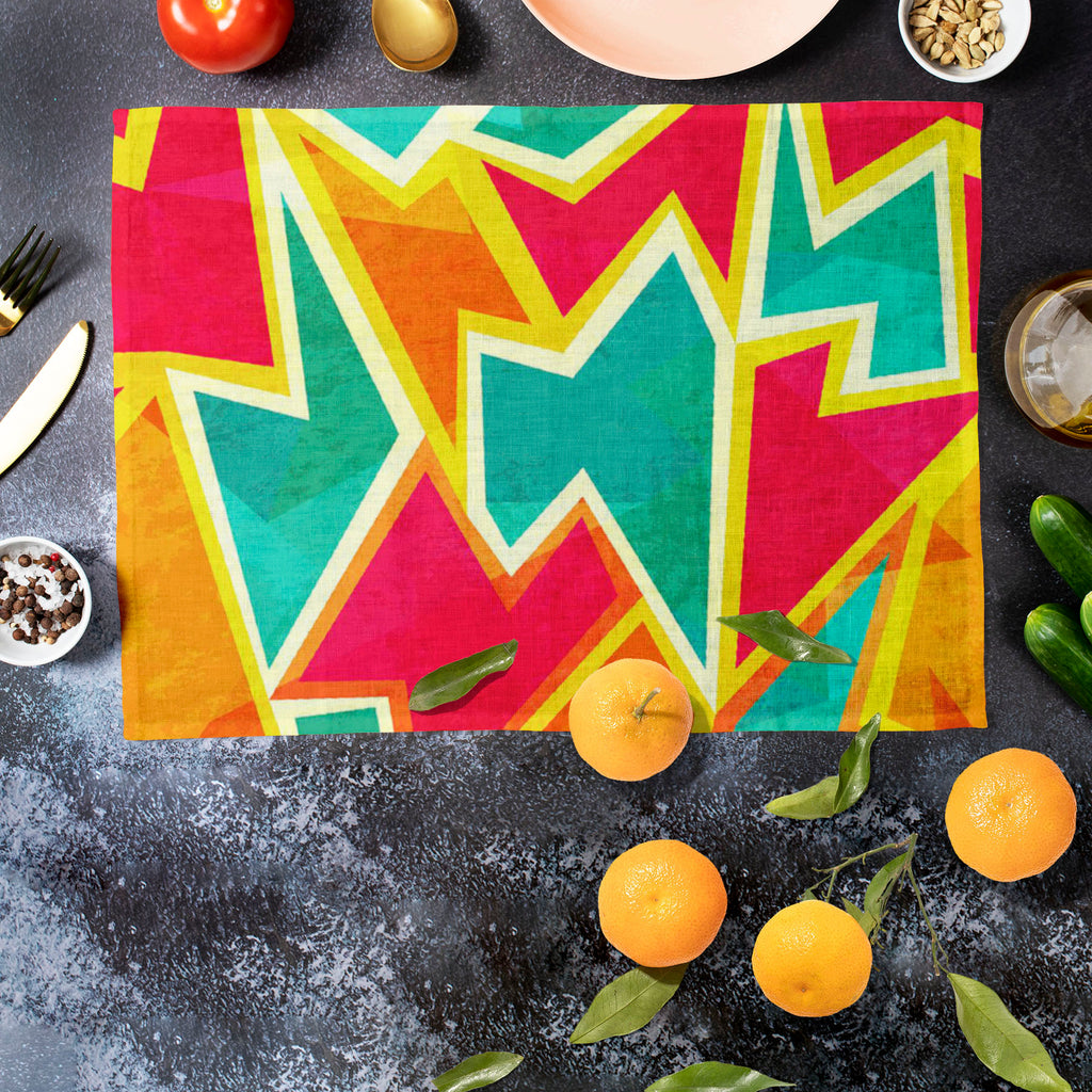 Bright Mosaic Table Mat Placemat-Table Place Mats Fabric-MAT_TB-IC 5007578 IC 5007578, Abstract Expressionism, Abstracts, Architecture, Art and Paintings, Beverage, Digital, Digital Art, Fashion, Geometric, Geometric Abstraction, Graphic, Illustrations, Kitchen, Patterns, Retro, Semi Abstract, Signs, Signs and Symbols, Triangles, bright, mosaic, table, mat, placemat, abstract, art, backdrop, background, bathroom, blank, blue, color, cover, creative, decoration, design, element, fabric, floor, geometrical, g