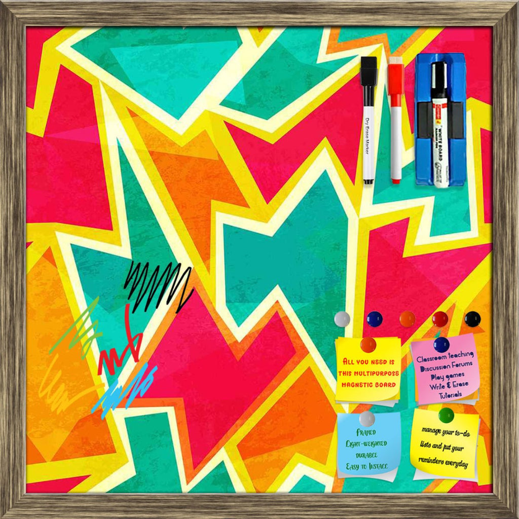 Bright Mosaic Framed Magnetic Dry Erase Board | Combo with Magnet Buttons & Markers-Magnetic Boards Framed-MGB_FR-IC 5007578 IC 5007578, Abstract Expressionism, Abstracts, Architecture, Art and Paintings, Beverage, Digital, Digital Art, Fashion, Geometric, Geometric Abstraction, Graphic, Illustrations, Kitchen, Patterns, Retro, Semi Abstract, Signs, Signs and Symbols, Triangles, bright, mosaic, framed, magnetic, dry, erase, board, printed, whiteboard, with, 4, magnets, 2, markers, 1, duster, abstract, art, 
