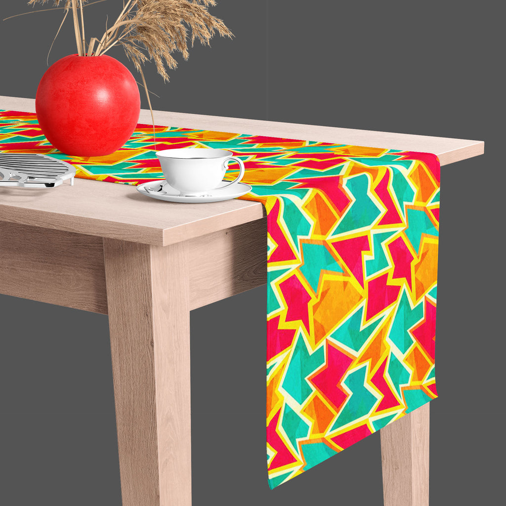 Bright Mosaic Table Runner-Table Runners-RUN_TB-IC 5007578 IC 5007578, Abstract Expressionism, Abstracts, Architecture, Art and Paintings, Beverage, Digital, Digital Art, Fashion, Geometric, Geometric Abstraction, Graphic, Illustrations, Kitchen, Patterns, Retro, Semi Abstract, Signs, Signs and Symbols, Triangles, bright, mosaic, table, runner, abstract, art, backdrop, background, bathroom, blank, blue, color, cover, creative, decoration, design, element, fabric, floor, geometrical, glowing, gradient, green