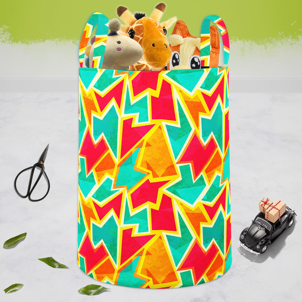 Bright Mosaic Foldable Open Storage Bin | Organizer Box, Toy Basket, Shelf Box, Laundry Bag | Canvas Fabric-Storage Bins-STR_BI_CB-IC 5007578 IC 5007578, Abstract Expressionism, Abstracts, Architecture, Art and Paintings, Beverage, Digital, Digital Art, Fashion, Geometric, Geometric Abstraction, Graphic, Illustrations, Kitchen, Patterns, Retro, Semi Abstract, Signs, Signs and Symbols, Triangles, bright, mosaic, foldable, open, storage, bin, organizer, box, toy, basket, shelf, laundry, bag, canvas, fabric, a